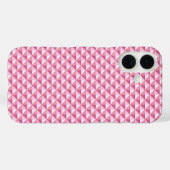 Petal roze, enamel look, bestudeerd raster Case-Mate iPhone case (Achterkant (horizontaal))