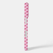 Petal roze, enamel look, bestudeerd raster Case-Mate iPhone case (Achterkant / Rechts)