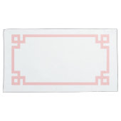 Petal Roze Griekse Sleutel Grens Koning Maat Kussensloop (Voorkant-Rechts)