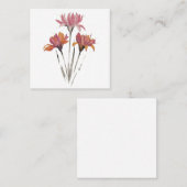 Petal Splashes: Waterverf en potlood Floral Art Aanbevelingskaartje (Voorkant / Achterkant)