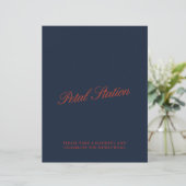 Petal Station Rood & Deep Blue Wedding Sign (Staand voorkant)