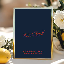 Petal Station  Rood & Deep Blue Wedding Sign