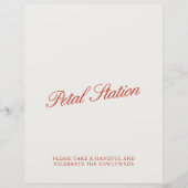 Petal Station  Rood & Ivoor Trouwbord (Voorkant)