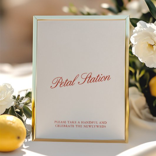 Petal Station  Rood & Ivoor Trouwbord