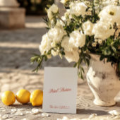 Petal Station  Rood & Ivoor Trouwbord