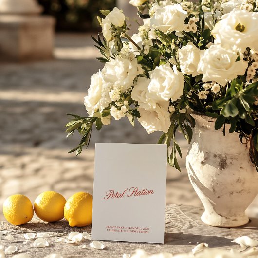 Petal Station  Rood & Ivoor Trouwbord