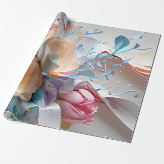 Petal Symphony Cadeaupapier (Uitgerold)