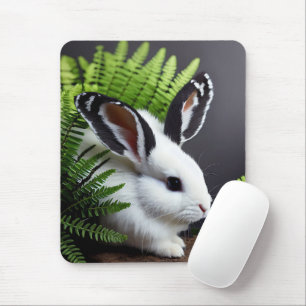 Petal the Black and White Bunny, Mousepad Muismat