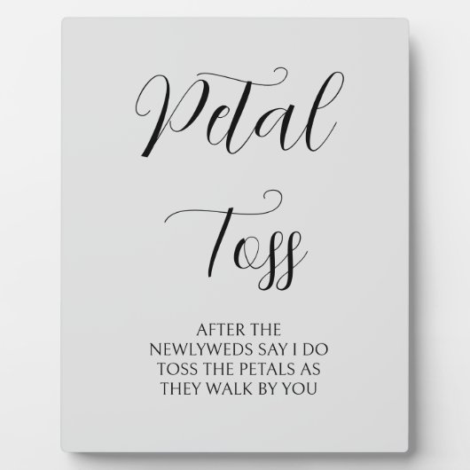 Petal Toss-teken Fotoplaat (Voorkant)