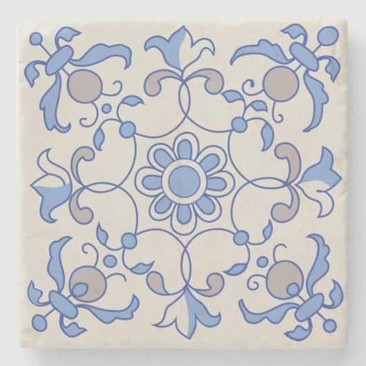 Petal Whimsy Stenen Onderzetter (Voorkant)