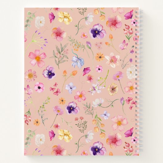 Petal Whispers Notitieboek - Blush Garden Bliss (Achterkant)