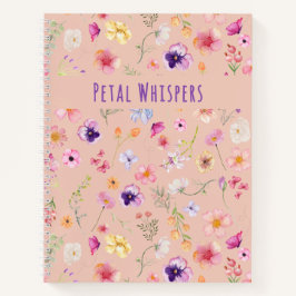 Petal Whispers Notitieboek - Blush Garden Bliss
