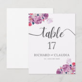 Petal Whispers Tafelnummerbord (Voorkant / Achterkant)