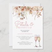 Petalen en Bubbly Prosecco Bloemen Vrijgezellenfee Kaart (Voorkant)