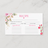 Petalen en prosecco Bloemen Helder Roze Recept Informatiekaartje (Voorkant)