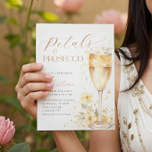 Petalen en Prosecco Bloemen Vrijgezellenfeest Kaart