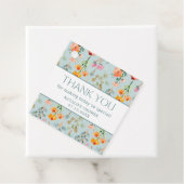 Petalen en Prosecco Blue Floral Vrijgezellenfeest Bedankjes Labels (In situ)