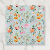 Petalen en Prosecco Blue Floral Vrijgezellenfeest Bedankjes Labels (Achterkant)