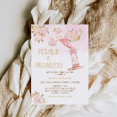 Petalen en Prosecco Elegant Bloemen Vrijgezellenfe Kaart