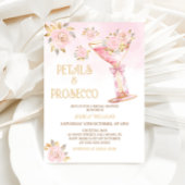 Petalen en Prosecco Elegant Bloemen Vrijgezellenfe Kaart
