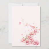 Petalen en Prosecco Floral Champagne Vrijgezellenf Kaart (Achterkant)