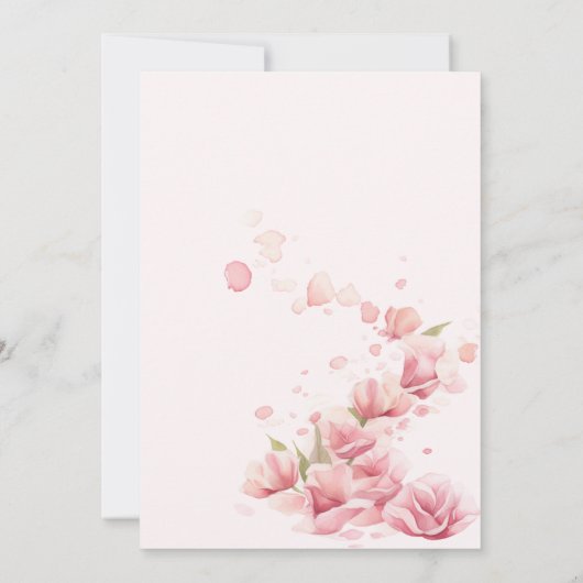 Petalen en Prosecco Floral Champagne Vrijgezellenf Kaart (Achterkant)