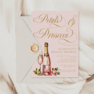 Petalen en Prosecco Floral Elegant Vrijgezellenfee Kaart