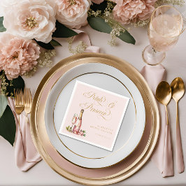 Petalen en Prosecco Floral Elegant Vrijgezellenfee Servet