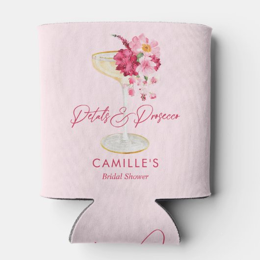 Petalen en Prosecco Garden Bridal Blikjeskoeler (Achterkant)