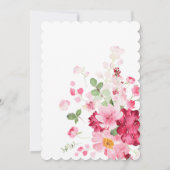 Petalen en Prosecco Garden Bridal Kaart (Achterkant)