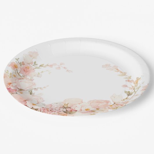 Petalen en Prosecco Papieren Bordje (Gekanteld)