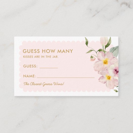 Petalen en Prosecco raden hoeveel Kaart (Voorkant)