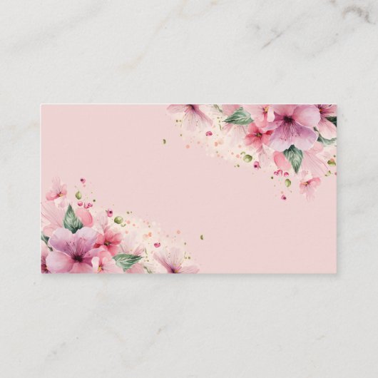 Petalen en Prosecco Roze Bloemen Recept Informatiekaartje (Achterkant)