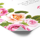 Petalen en Prosecco roze bloemenMimosa Bar Poster (Hoek)