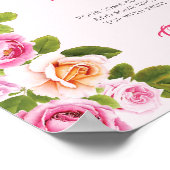 Petalen en Prosecco roze bloemenMimosa Bar Poster (Hoek)