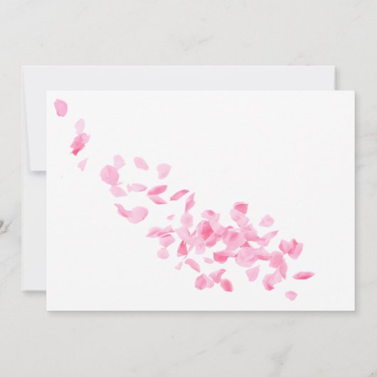 Petalen en Prosecco Roze Vrijgezellenfeest Bedankkaart (Achterkant)