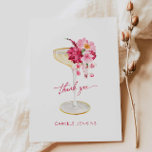 Petalen en Prosecco Roze Vrijgezellenfeest Bedankkaart<br><div class="desc">Op zoek naar een manier om bedankt te zeggen tegen je vrijgezellenfeest gasten die zo uniek en onvergetelijk zijn als je trouwdag? Bekijk onze Petal en Prosecco Vrijgezellenfeest Dank u Kaarten! Met mooie bloemen en een elegant design zijn ze de perfecte manier om uw waardering te shows voor degenen die...</div>