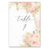 Petalen en Prosecco tafelnummer (Voorkant)