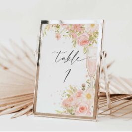 Petalen en Prosecco tafelnummer