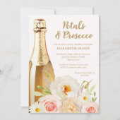 Petalen en Prosecco Tuin Bloemen Vrijgezellenfeest Kaart (Voorkant)