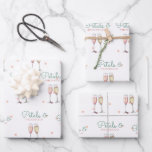 Petalen en Prosecco Vrijgezellenfeest Inpakpapier Vel<br><div class="desc">Petalen en Prosecco Vrijgezellenfeest inpakpapier vellen</div>