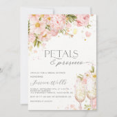 Petalen en Prosecco Vrijgezellenfeest Kaart (Voorkant)