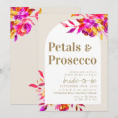 Petalen en Prosecco Vrijgezellenfeest Kaart (Voorkant / Achterkant)