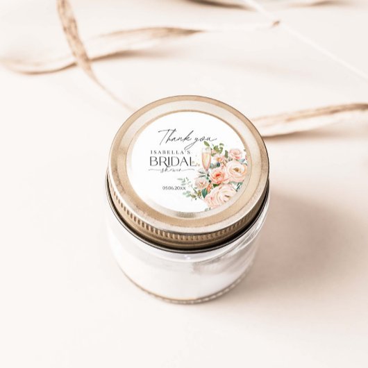 Petalen en Prosecco Vrijgezellenfeest Ronde Sticker