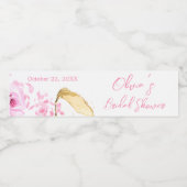 Petalen en Prosecco Vrijgezellenfeest Waterfles Etiket (Enkel label)