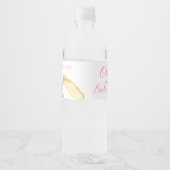 Petalen en Prosecco Vrijgezellenfeest Waterfles Etiket (Voorkant)