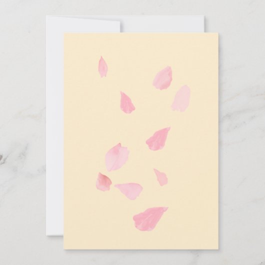 Petalen en Prosecco Waterverf Vrijgezellenfeest Kaart (Achterkant)