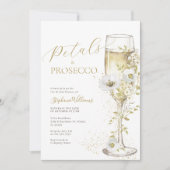 Petalen en Prosecco Wildflower Vrijgezellenfeest Kaart (Voorkant)
