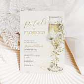 Petalen en Prosecco Wildflower Vrijgezellenfeest Kaart