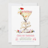 Petalen en Prosecco Wildflower Vrijgezellenfeest Kaart (Voorkant)